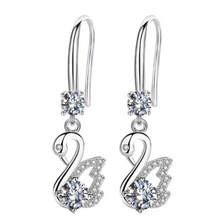 Bông tai thiên nga bạc S99