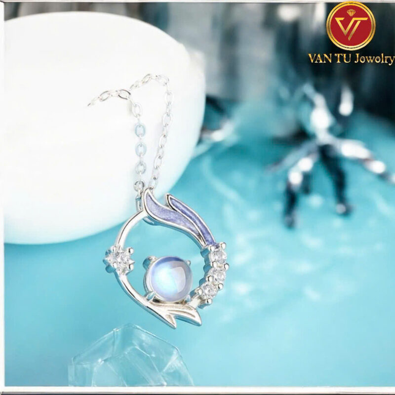 Dây chuyền đá Moon Bạc S925